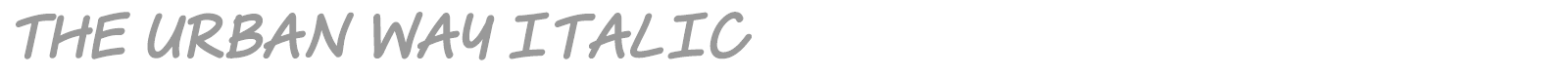 The Urban Way font preview